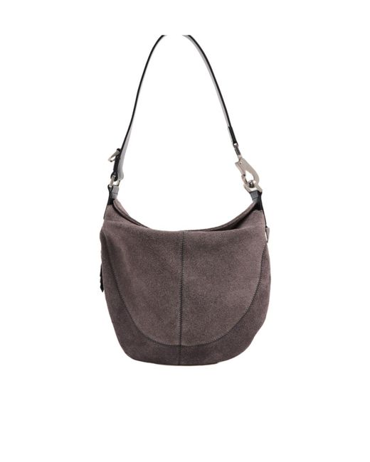 Lemaire Brown Quiver Clip Hobo Bag
