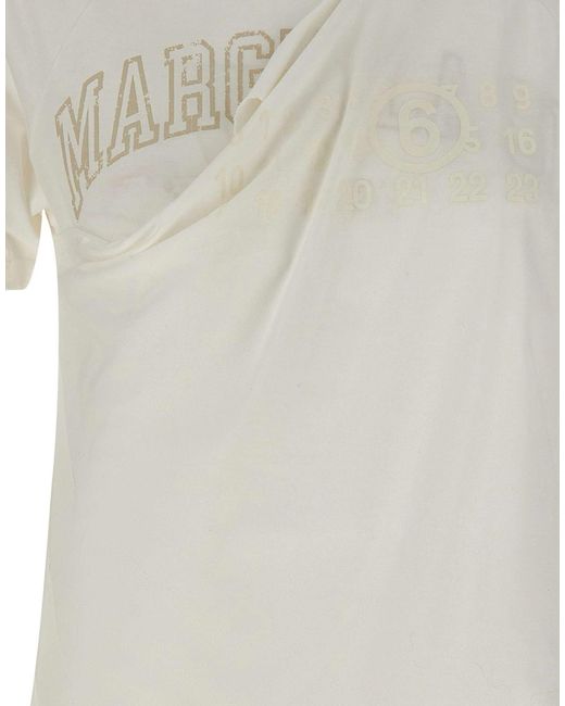 MM6 by Maison Margiela White Crew-Neck T-Shirt