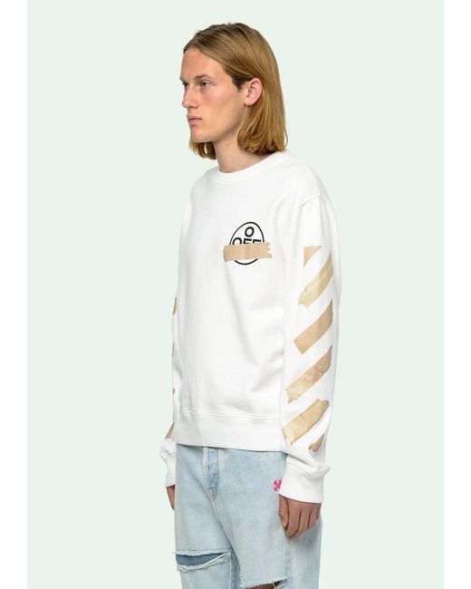 Off-White c/o Virgil Abloh White Tape Arrows Crew Neck Sweatshirt for men