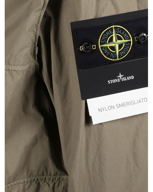 Stone Island Green Hooded Zip Jacket for men