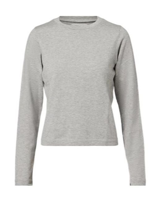 Extreme Cashmere Gray N451 Lisa Cotton And Cashmere Top