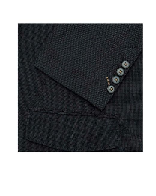 Boss Blue Single-Breasted Suit Jacket for men