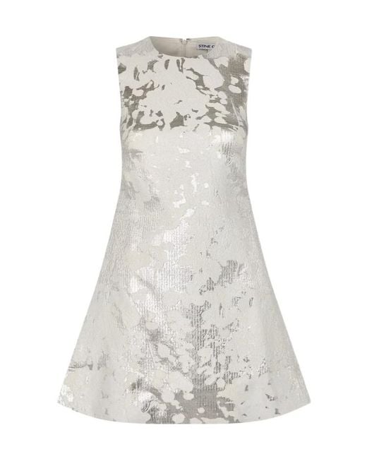 Stine Goya White Sleeveless Mini Dress