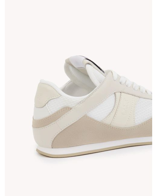 Chloé White Chlo Kick Lace-Up Sneakers