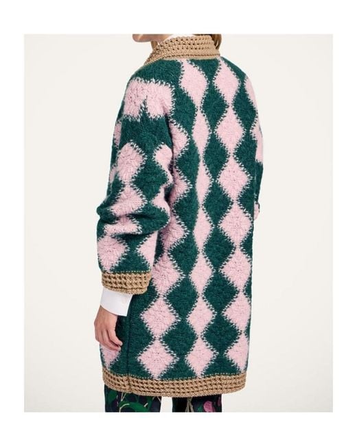 LaDoubleJ Blue La Doublej Crochet Bowling Cardigan