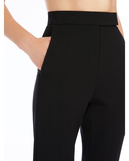 Max Mara Black Panteon Straight Leg Tailored Trousers