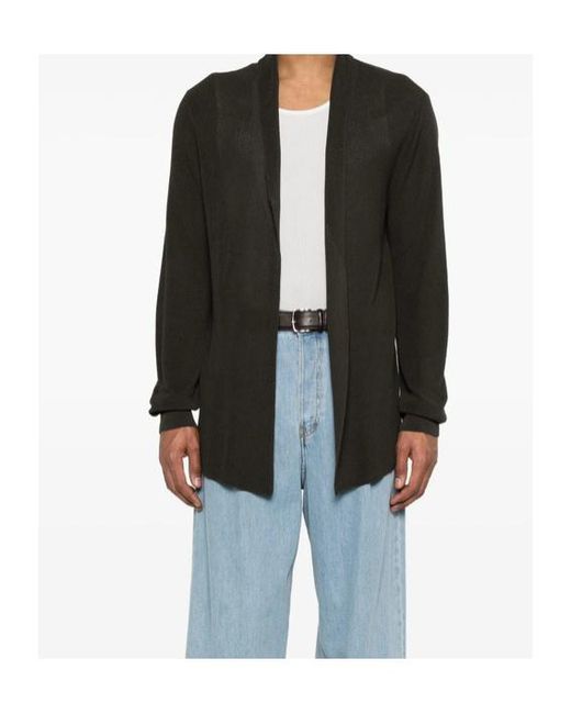 Roberto Collina Black Long-Sleeved Cardigan for men