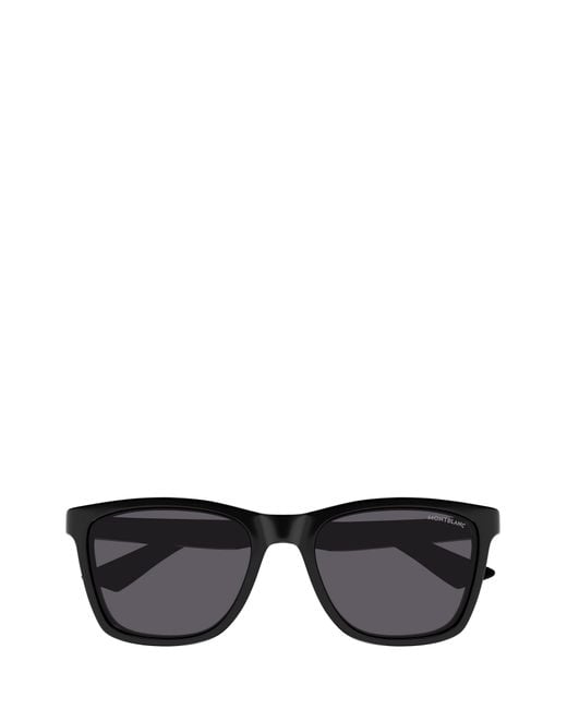 Montblanc Black Eyewear Square Frame Sunglasses for men