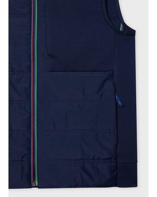 Paul Smith Blue Ps Quilted Zipped Jacket for men