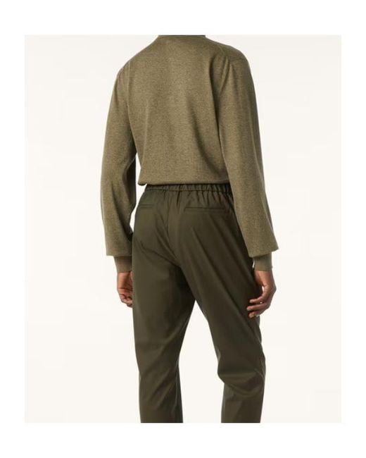 Loro Piana Green Long-Sleeved Polo Shirt for men