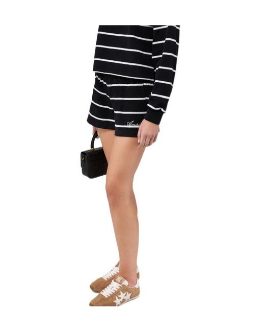 Amiri Black Striped Logo Shorts