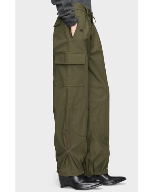 Maison Margiela Green Zip-Hem Cargo Pants