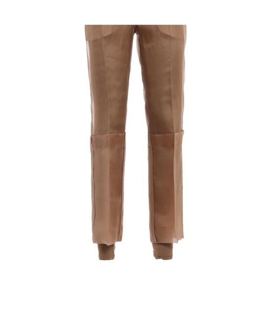 Max Mara Natural Opale Logo Casual Pants