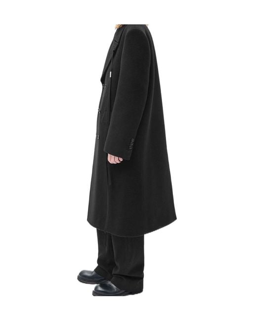 Ann Demeulemeester Black Jake Double-Breasted Coat for men