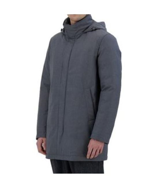 Herno Blue Hooded Down Jacket for men