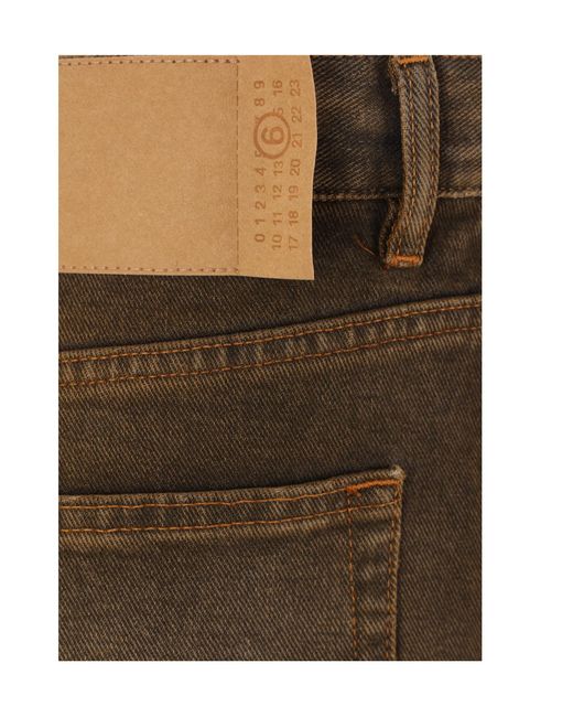 MM6 by Maison Margiela Gray Straight-Leg Ripped Denim Jeans for men