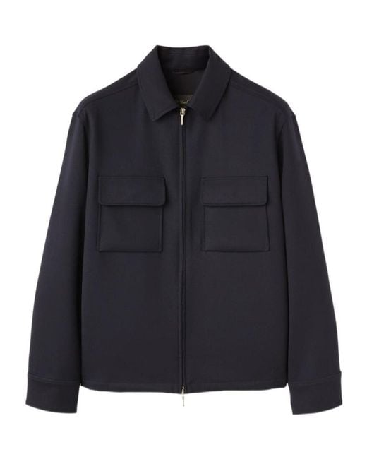 Loro Piana Blue Long-Sleeved Casual Jacket for men