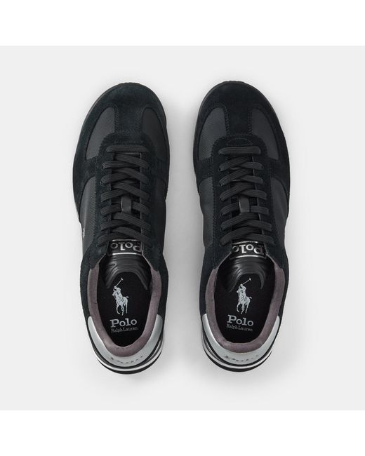 Polo Ralph Lauren Black Simple Versatile Sneakers for men
