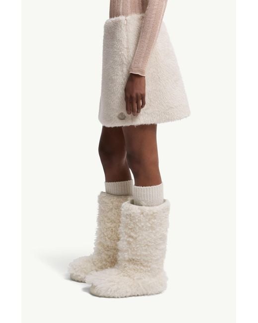 Moncler White Logo Patch Mini Skirt