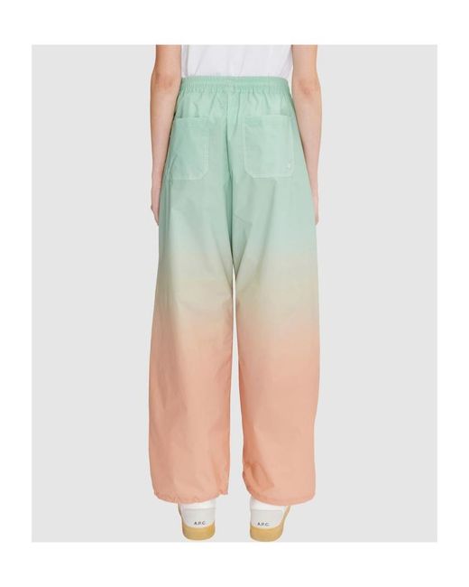A.P.C. Green Asics Gradient Track Pants for men