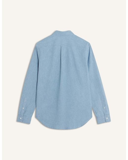 Maison Kitsuné Blue Maison Kitsuné Profile Fox Regular Fit Shirt for men