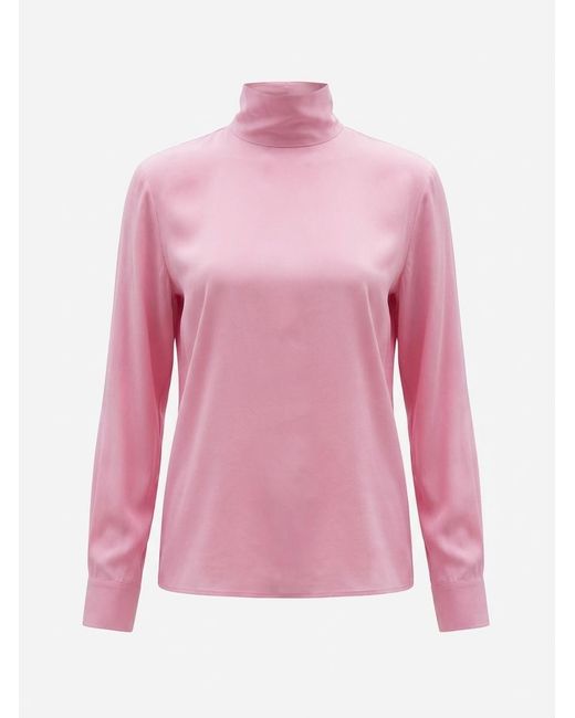 Gucci Pink Stretch Chiffon Shirt for men