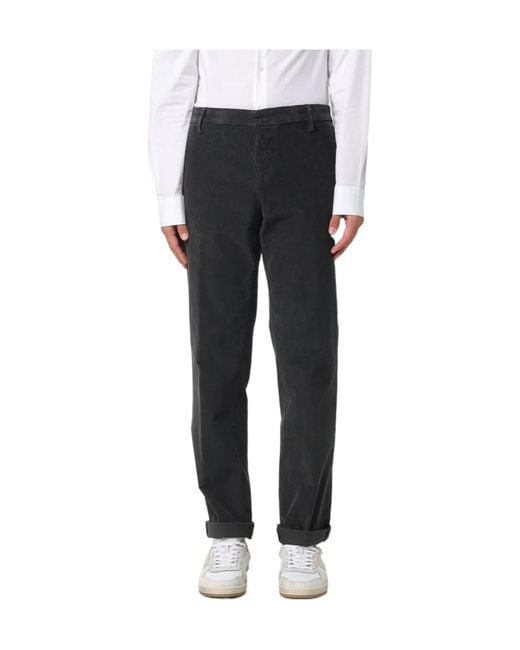 Dondup Black Gaubert Corduroy Trousers for men