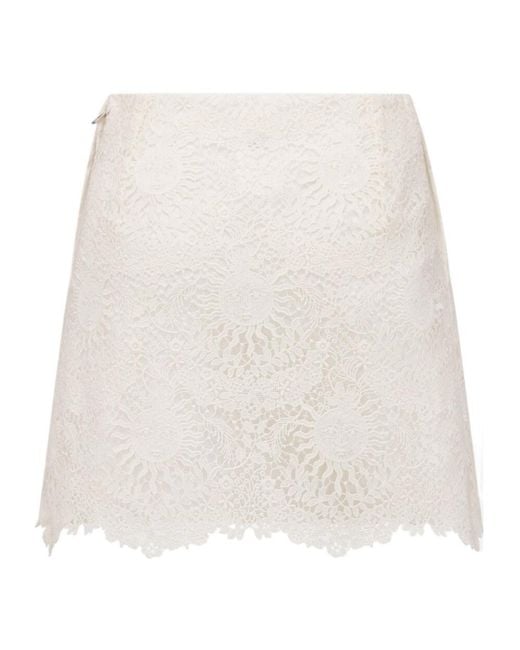 Dior White Christian Iviera A-Line Mini Skirt