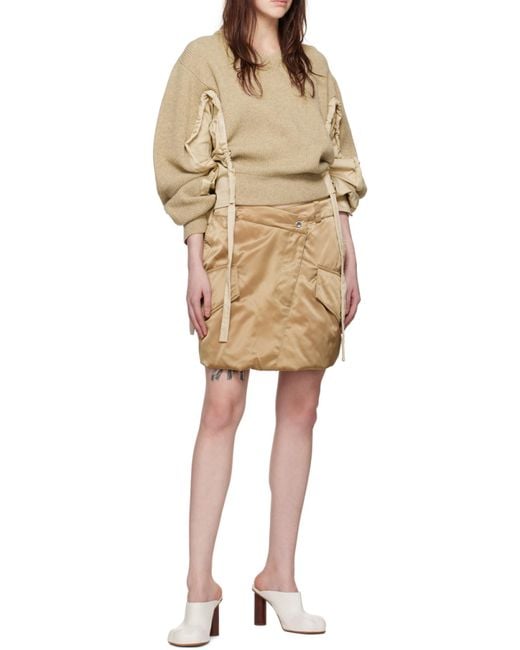J.W. Anderson Brown Jw Anderson Padded Cargo Mini Skirt
