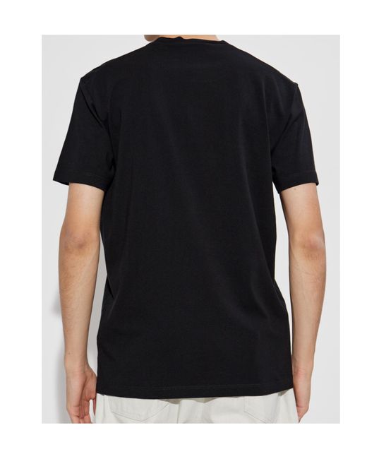 DSquared² Black Graphic Printed Crewneck T-Shirt for men