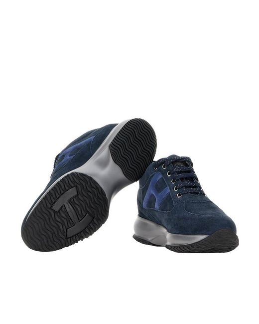 Hogan Blue Interactive Lace-Up Sneakers