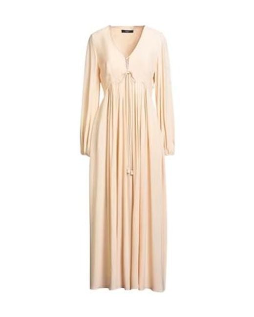 Weekend by Maxmara Natural V-Neck Long Sleeve Flared Skirt