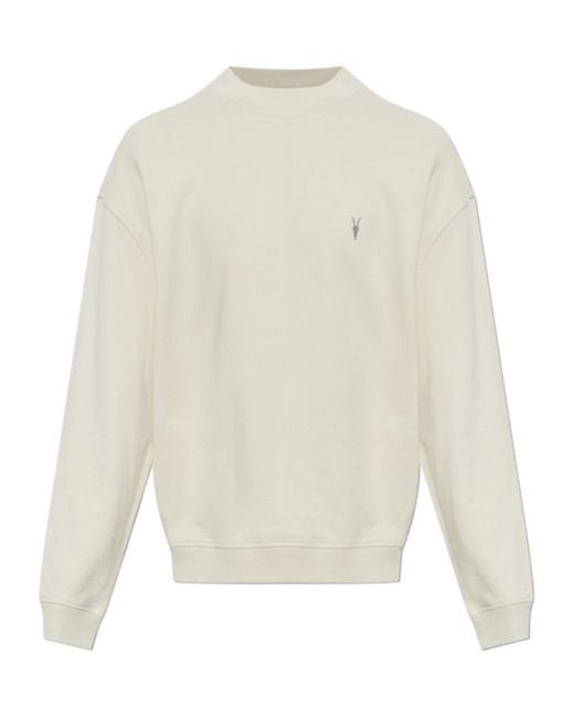 AllSaints White Asher Logo Sweatshirt for men