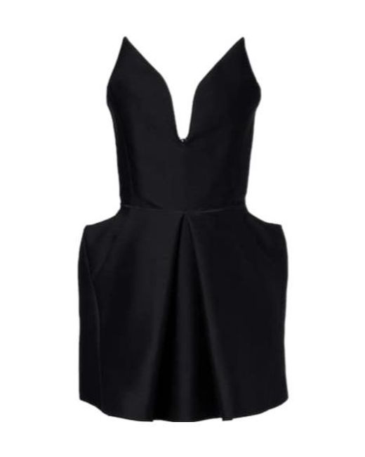 Maticevski Black Le Petite Wool And Silk Minidress