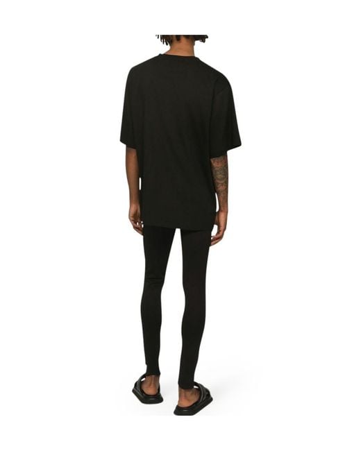 Dolce & Gabbana Black Logo-Printed Short-Sleeved T-Shirt for men