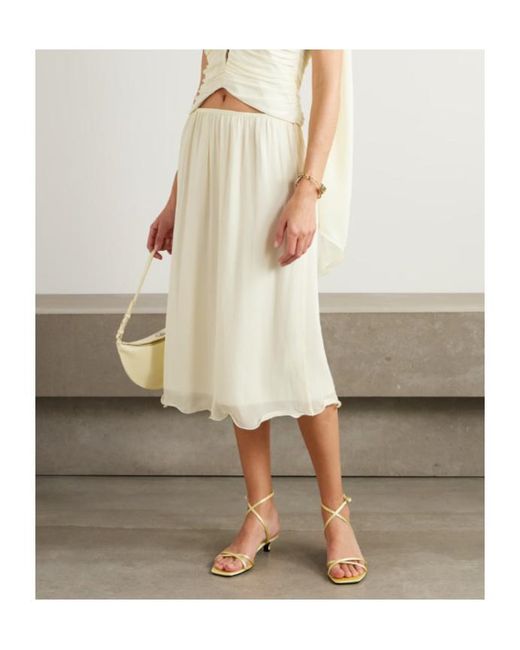 Posse White Solene Midi Skirt