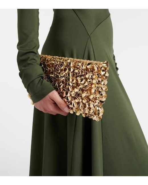 Jonathan Simkhai Metallic Reese Small Embellished Clutch