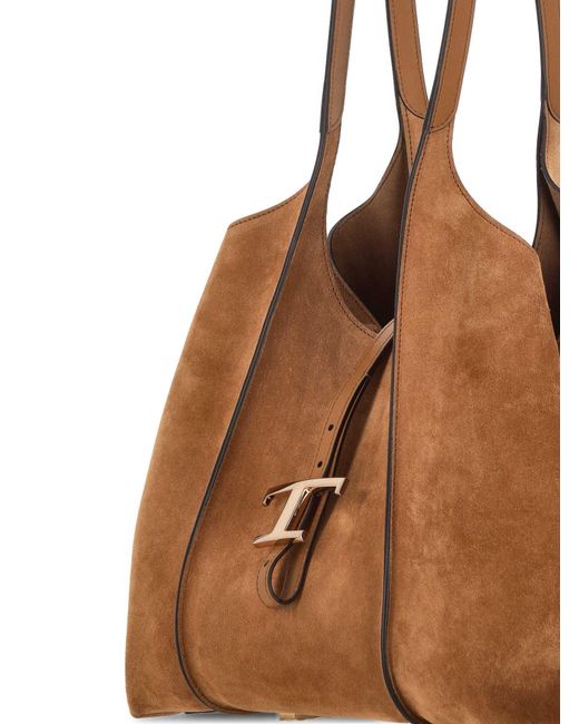 Tod's Brown T Timeless Leather Tote Bag