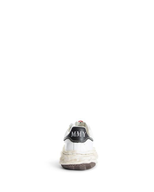 Maison Mihara Yasuhiro White Blakey Torn-Film Lace-Up Sneakers for men
