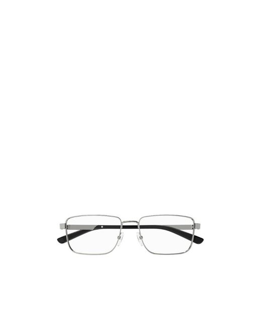 Gucci White Eyewear Rectangular Frame Glasses for men