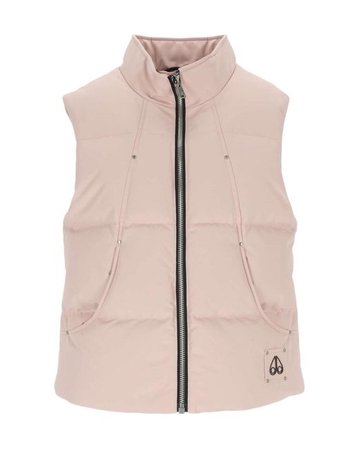 Moose Knuckles Pink Sleevless Down Vest