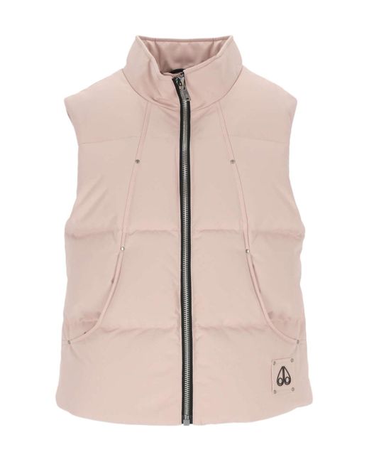 Moose Knuckles Pink Sleevless Down Vest