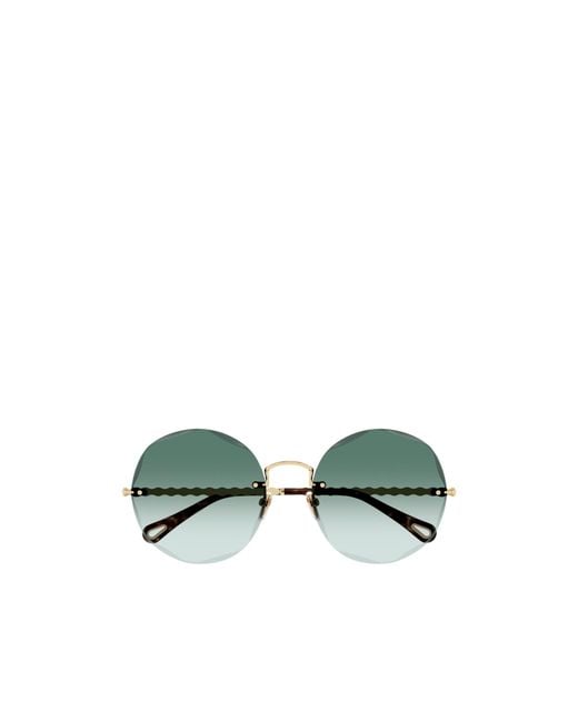 Chloé Green Chloé Eyewear Round-Frame Sunglasses for men