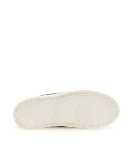 Bally Black Ryver Logo-Plaque Leather Sneakers