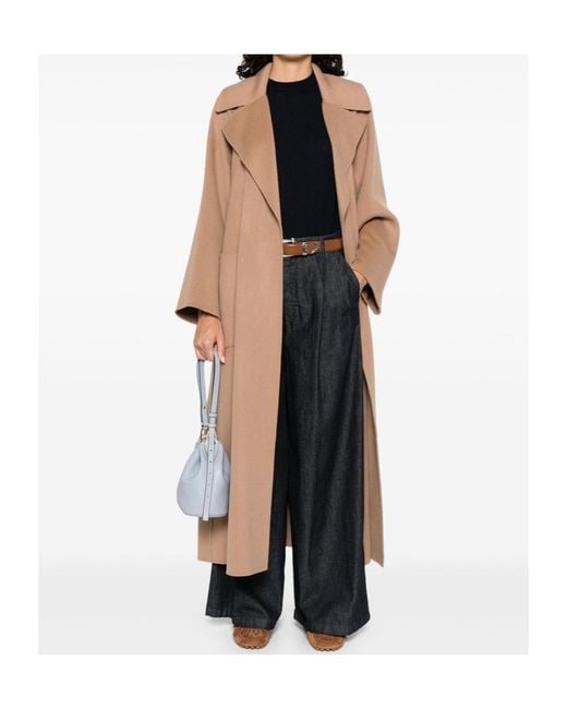 Max Mara Natural 'S Doris Belted Long-Sleeved Coat
