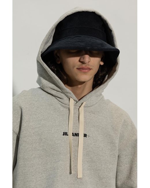 Jil Sander Blue Corduroy Bucket Hat for men