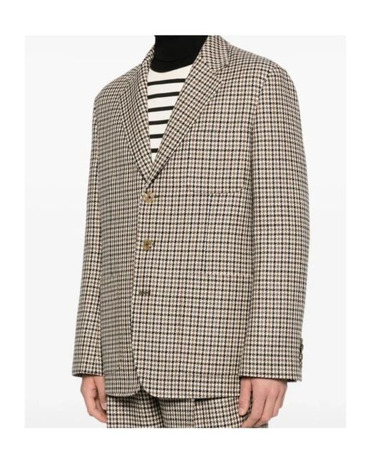 Valentino Brown Check Blazer for men