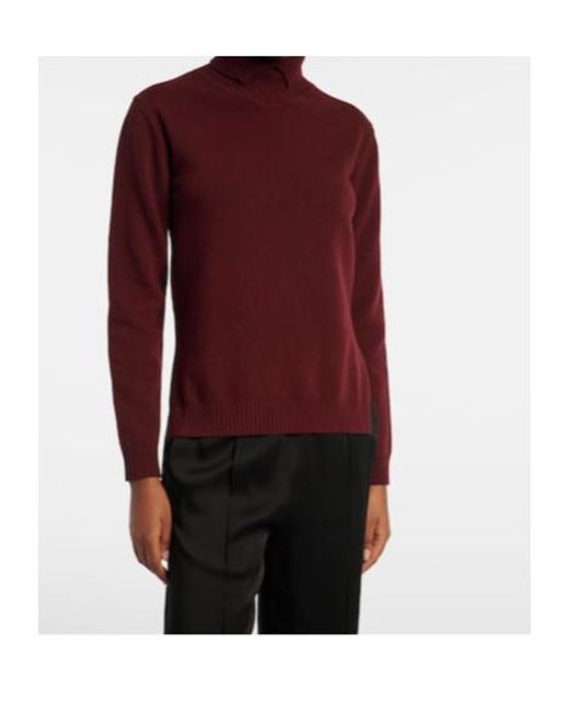 Jil Sander Red Turtleneck Sweater