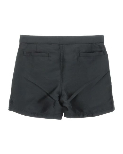 Vivienne Westwood Black Orb-Embroidered Mid-Rise Bermuda Shorts for men