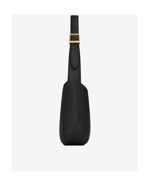 Saint Laurent Black Le 5 À 7 Logo Plaque Hobo Bag